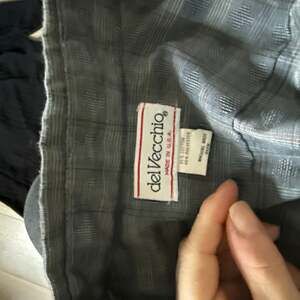 Vintage del Vecchio Made in USA Gray Plaid Textured Button Down Shirt